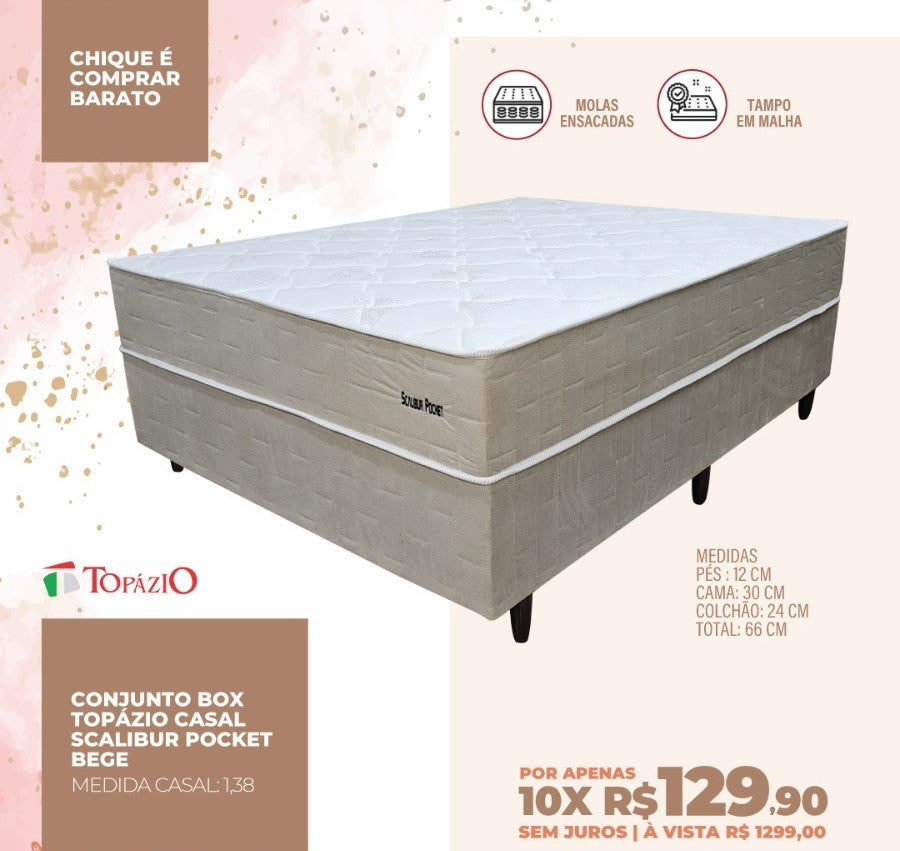 CONJUNTO BOX TOPÁZIO CASAL SCALIBUR POCKET