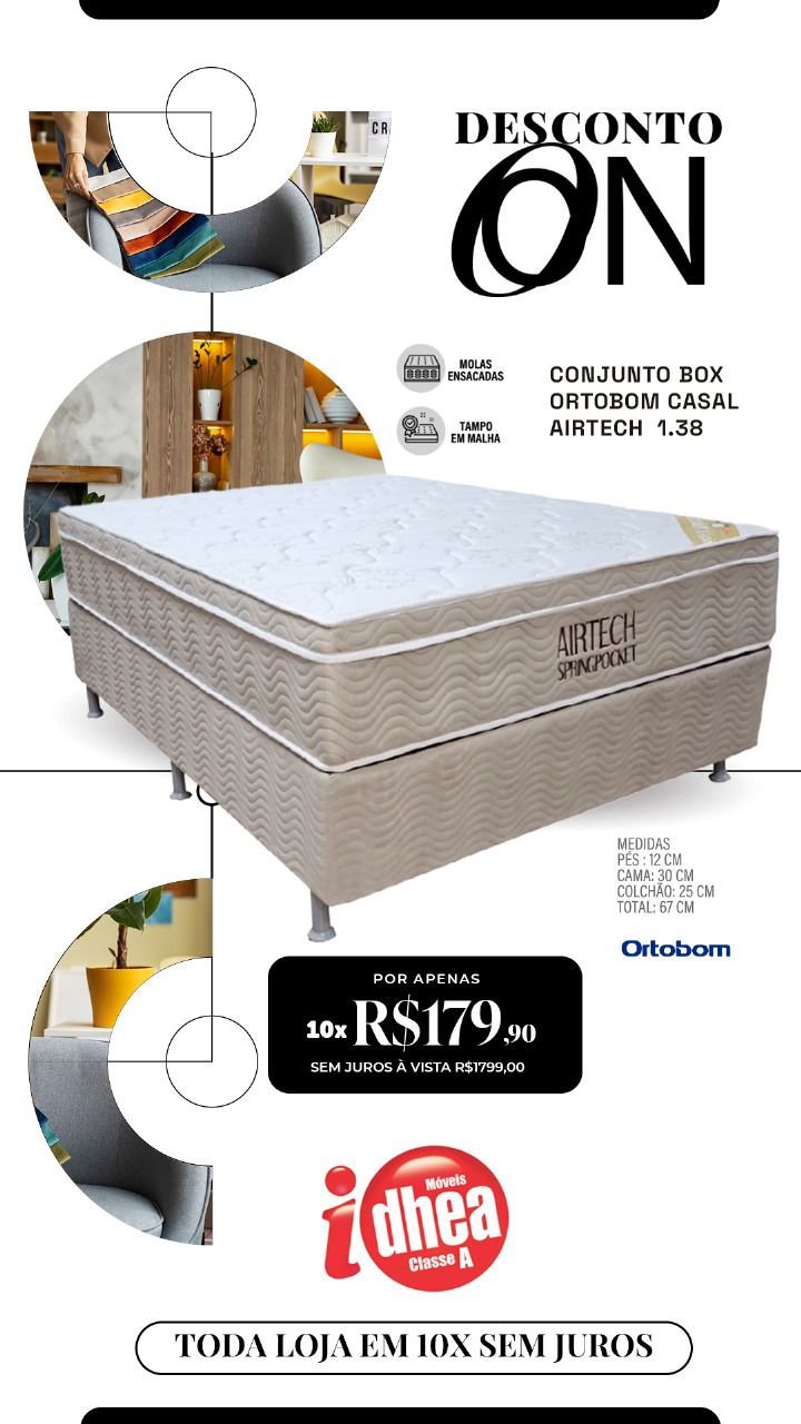 Conj. box Ortobom casal Airtech