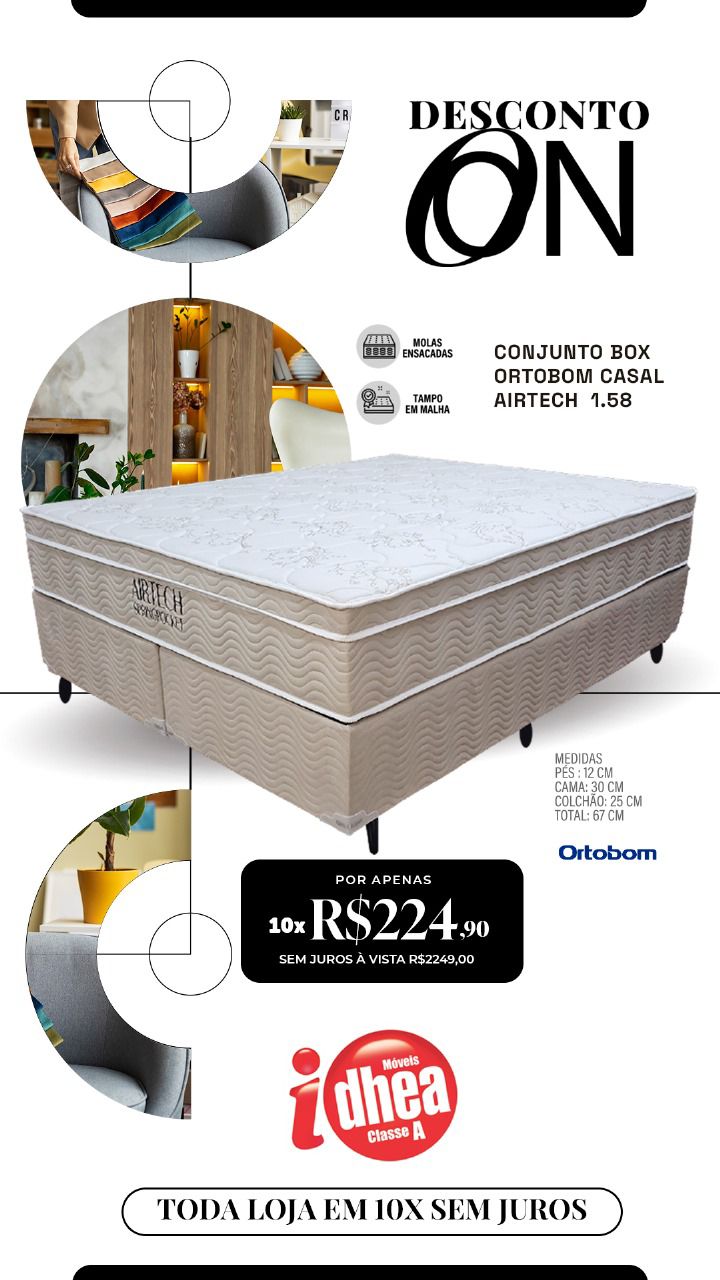 Conj. box ortobom Casal Airtech