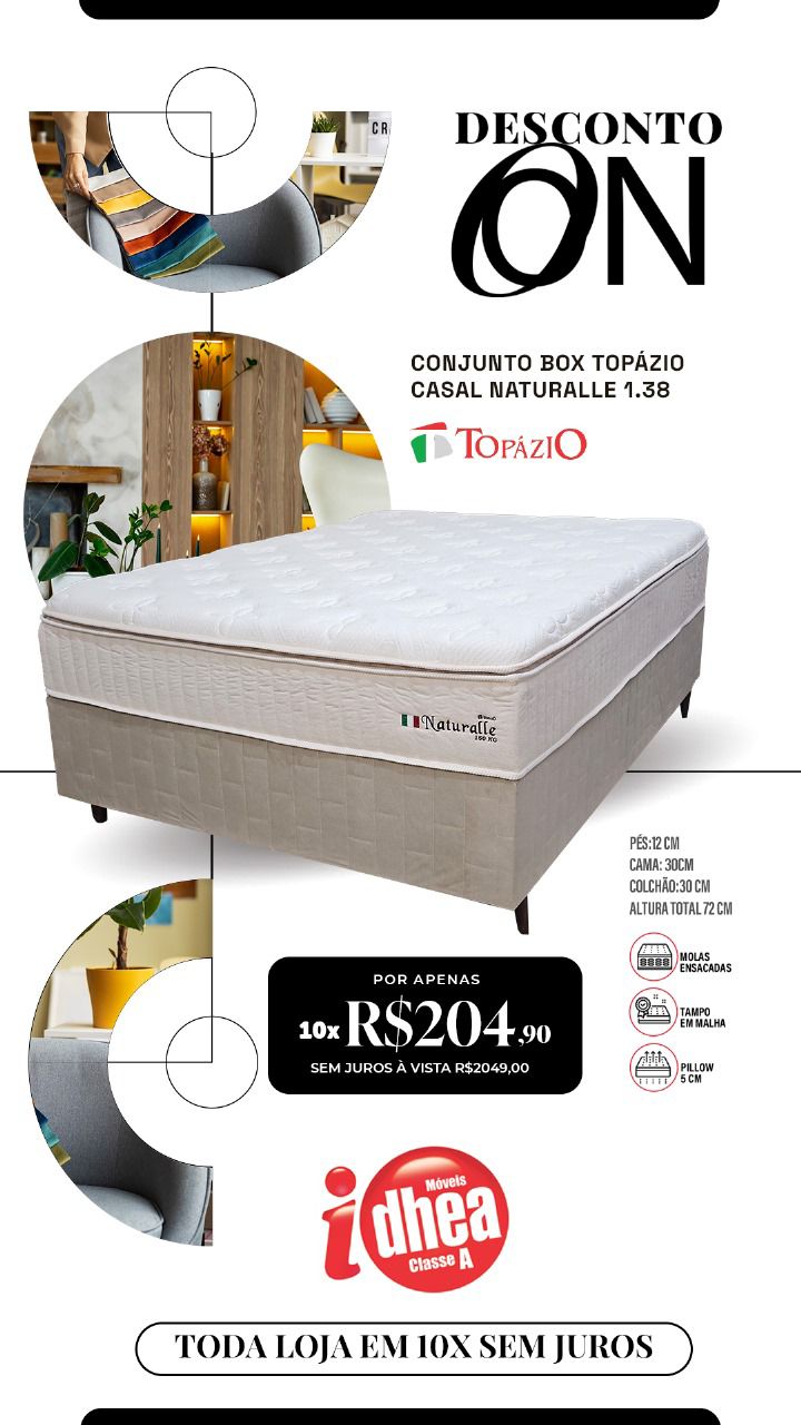 Conj. box Topázio Casal Naturalle 1.38