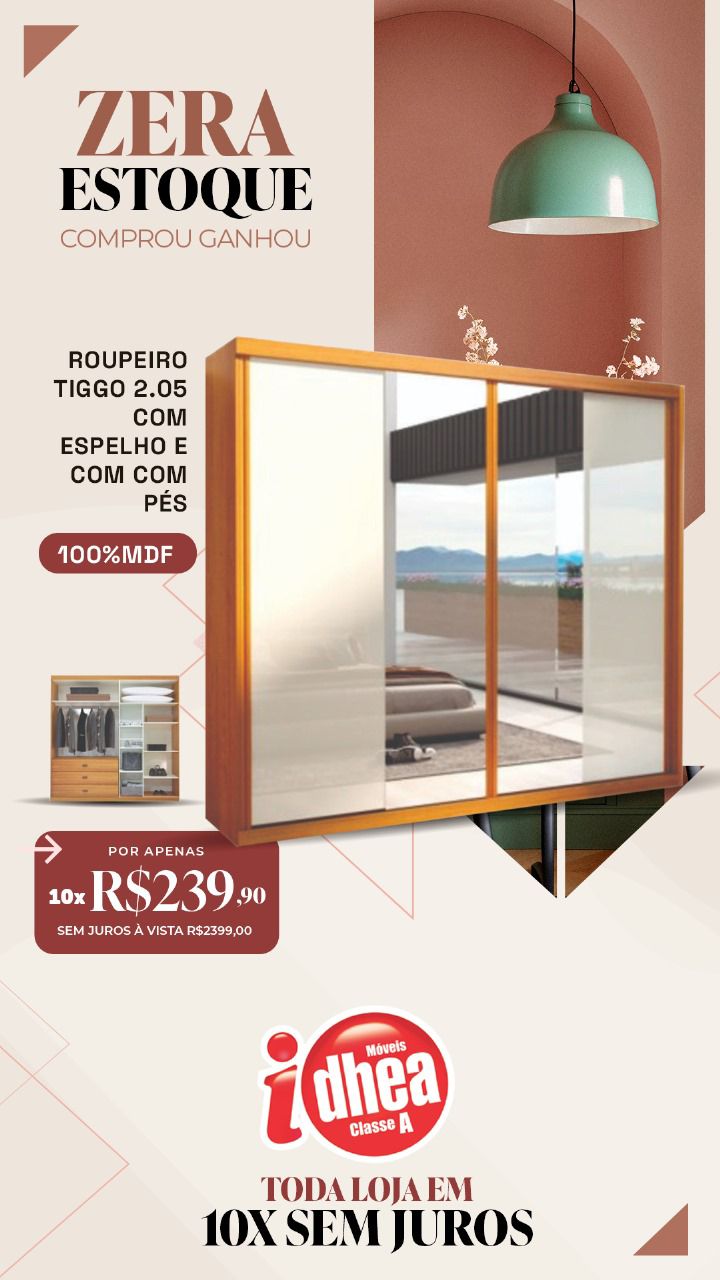 Roupeiro Tiggo 2.05  c/ Espelhos