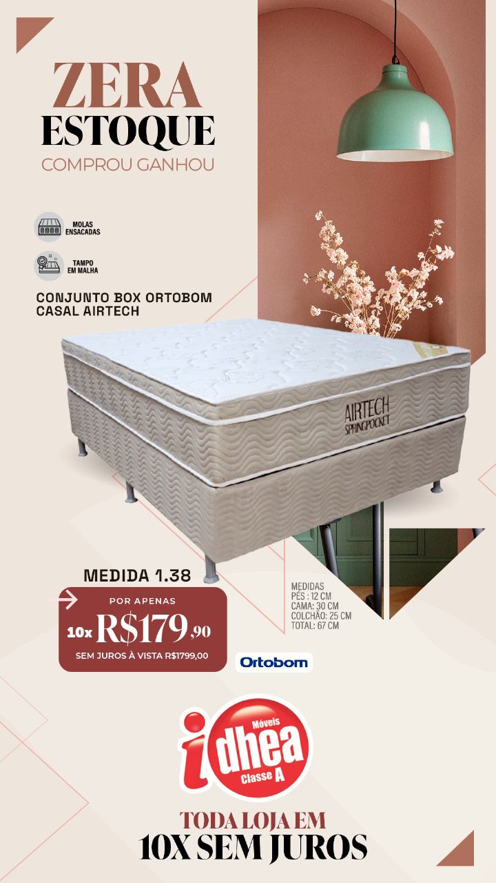 Conj. box Ortobom casal Airtech