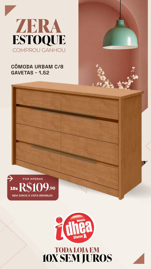 Cômoda Urban C/8 Gavetas