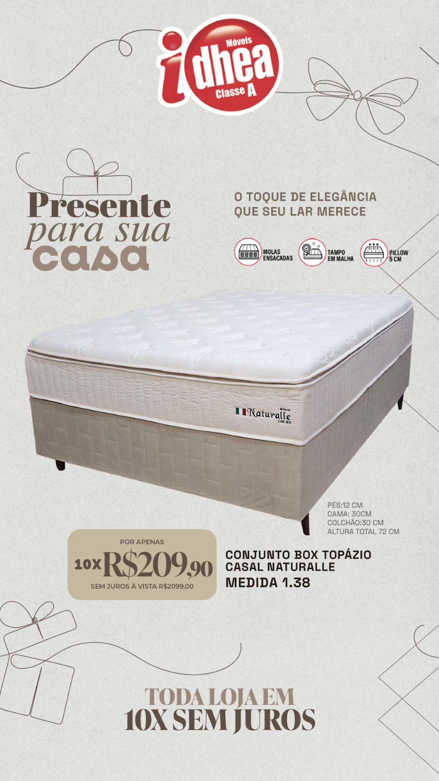 Conj. box Topázio Casal Naturalle 1.38