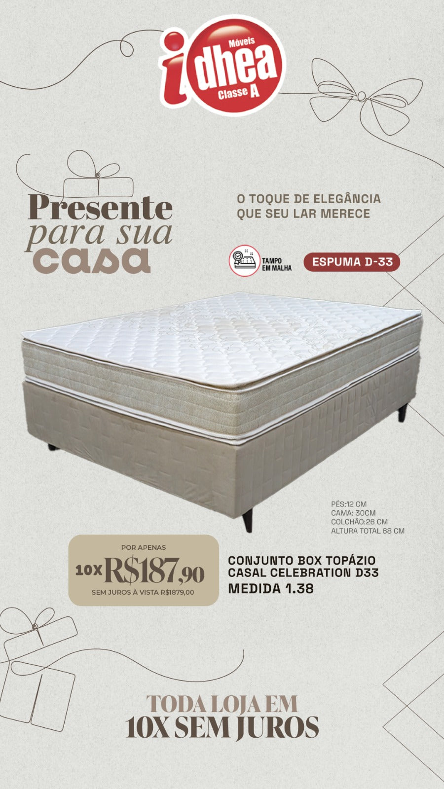 Conj. Box Topázio Casal Celebration D33