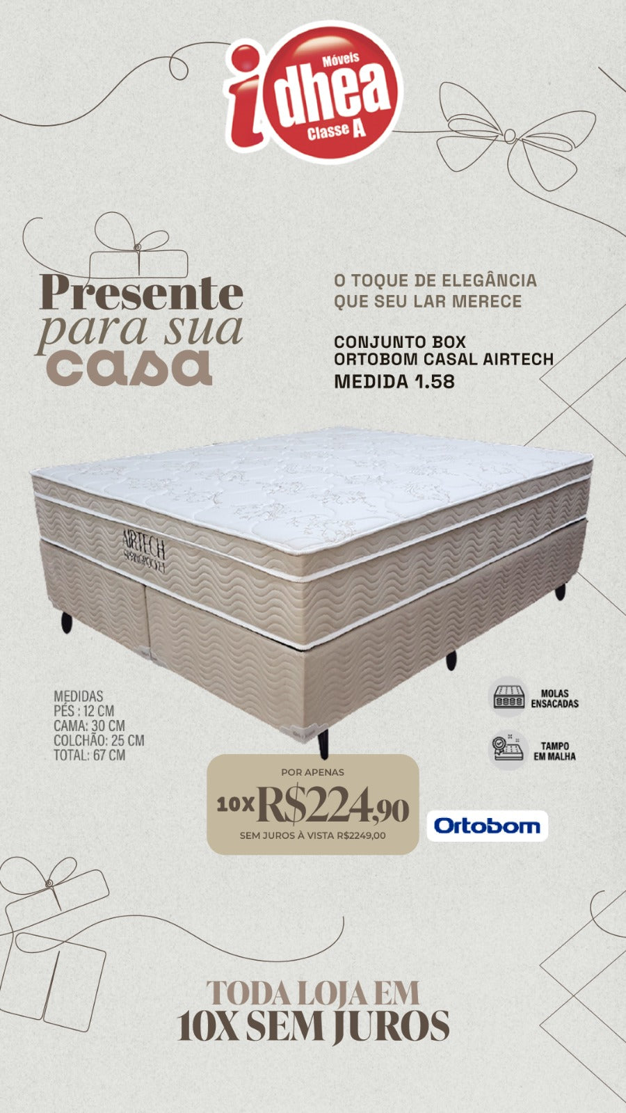 Conj. box ortobom Casal Airtech