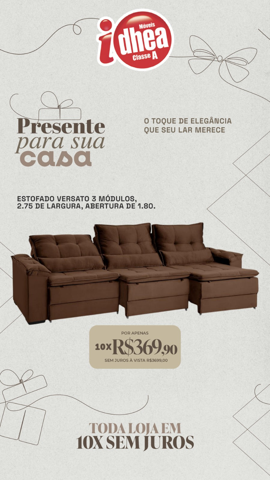 Estofado Versato 3 Módulos
