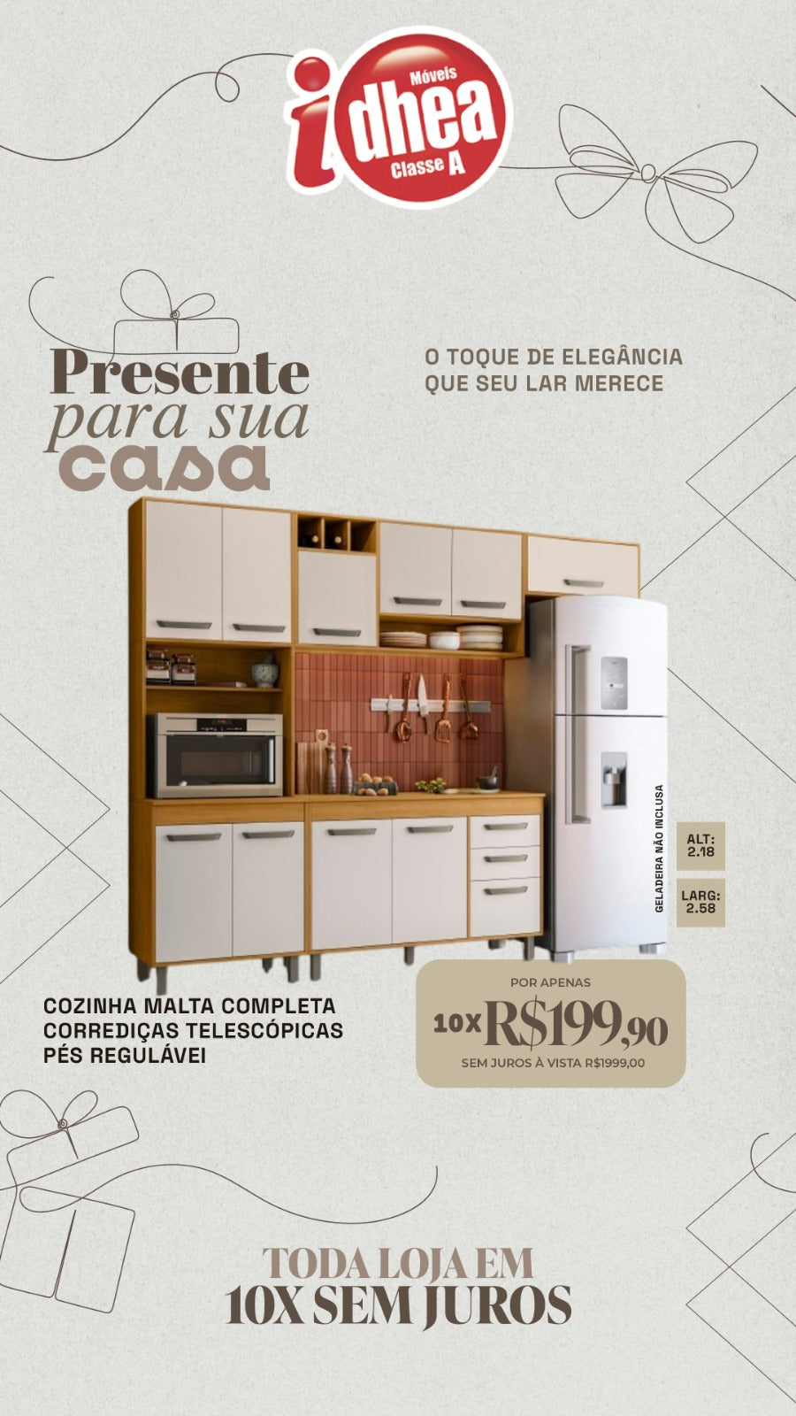 Cozinha Malta Pés reguláveis