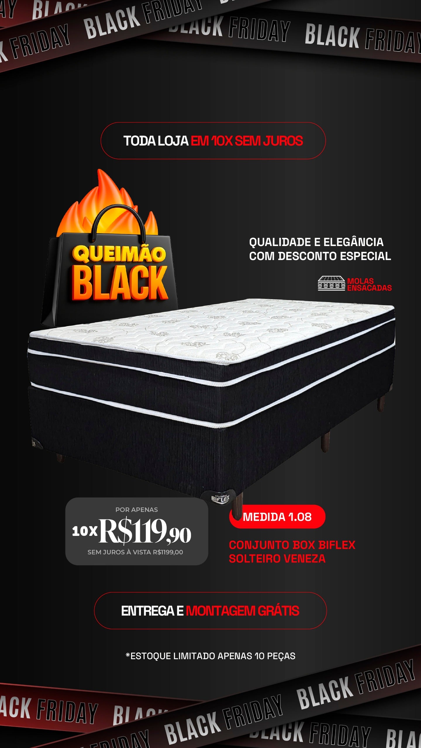 Conj. Box Biflex Solteiro veneza